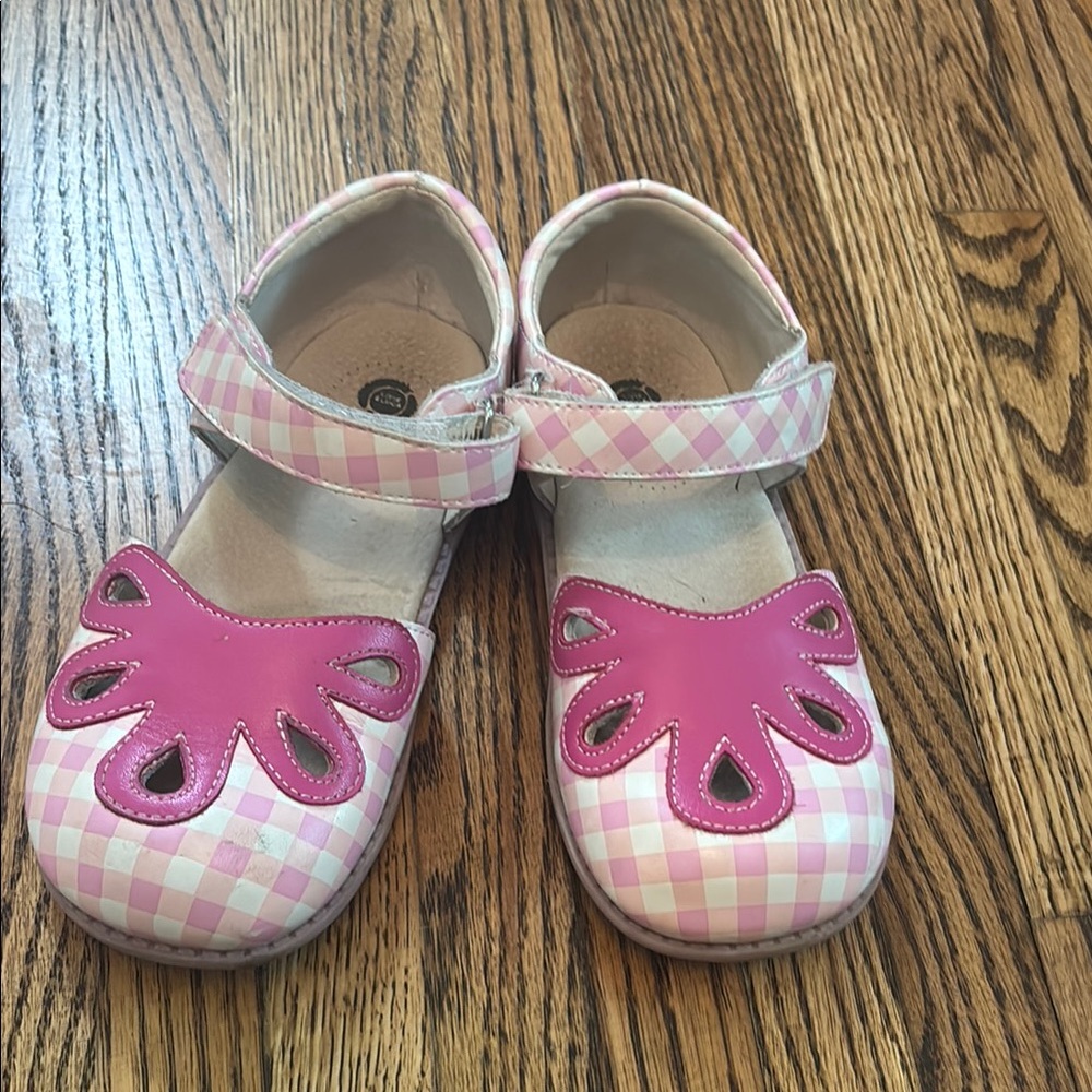 Matilda Jane Pink and Cream Checkered Mary Jane Shoes